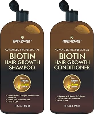 First Botany Biotin Hair Growth Shampoo & Conditioner Set 16oz x2