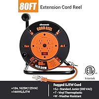 DEWENWILS 80FT Retractable Extension Cord Reel — image 2