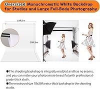YAYOYA 10x20 ft White Backdrop for Photoshoot — image 8