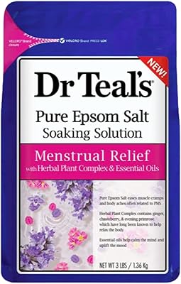 Dr Teal's Menstrual Relief Epsom Salt with Ginger & Herbal Plant Complex 3 lbs