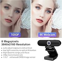 HDZIYU 4K Webcam with Microphone and Tripod — image 2