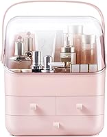 SUNFICON Large Makeup Organizer with Drawers - Pink — image 2