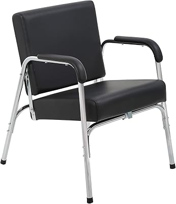 BestOffice Portable Salon Chair with Auto Tilt Seat Back, Black