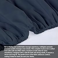 Cottingon 3 Piece Massage Table Sheet Set, Navy Blue — image 8