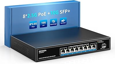 NICGIGA 8-Port 2.5G PoE Switch with 10G SFP Uplink