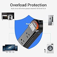 Qiyuan IPX6 Outdoor Power Strip with 3 Outlets and 10FT Extension Cord — image 4