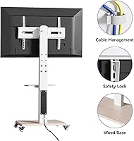 Neothm Rolling TV Stand with Power Outlet for 32-75 Inch TVs — image 6