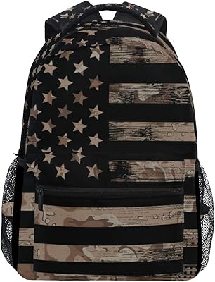 ALAZA American USA Flag Desert Camouflage Backpack