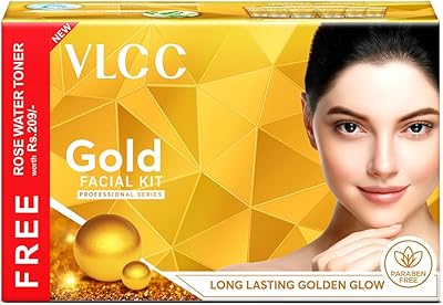 VLCC Gold Facial Kit + FREE Rose Water Toner 300gm + 100ml