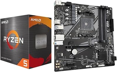 Micro Center AMD Ryzen 5 5500 Desktop Processor with GIGABYTE B550M K Motherboard