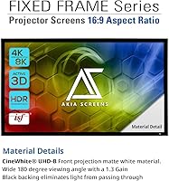 Akia Screens Fixed Frame Projector Screen 110-inch 16:9 — image 3