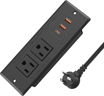 VILONG Recessed Power Strip with PD 20W USB-C Fast Charging