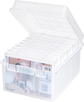 Lifewit 5x7 Photo Storage Box with 9 Inner Containers