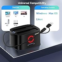 Cenmate Dual Bay Hard Drive Docking Station with Offline Clone 18TB Support — image 5