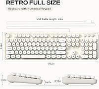 Atelus USB Wired Retro Typewriter Keyboard — image 7