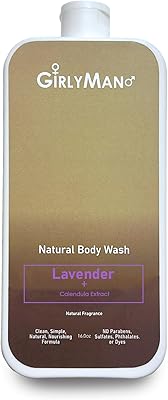 GirlyMan Natural Body Wash - Lavender, 16oz