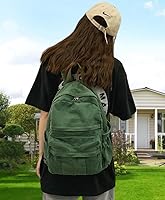 Green Canvas Backpack for Women — image 6