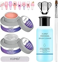 AIJIMEI LED/UV Hard Gels for Nails Extension Kit – Clear & Nude Pink — image 1