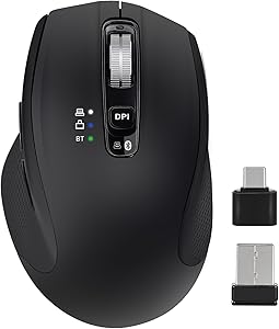 CHHI D800 Wireless Mouse with Bluetooth, USB-A, USB-C Receiver Review