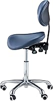 Master Massage Berkeley Ergonomic Saddle Stool with Backrest, Blue — image 3