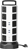 JACKYLED Power Strip Tower with 20 Outlets and 6 USB Ports — image 1