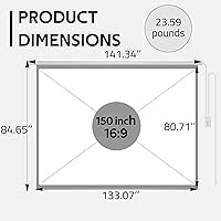 YODOLLA 150″ Motorized Projector Screen 16:9 — image 7