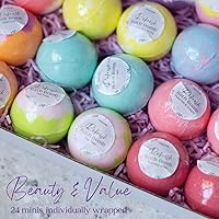 EvolutionUSA Refresh Bath Bombs, 24 Mini Bath Balls for Women — image 4