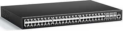 YuanLey 48-Port Gigabit Managed Switch with 6x10G SFP+