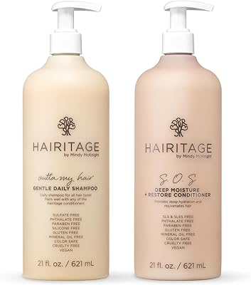 Hairitage Gentle Daily Moisture Shampoo and Conditioner Set - 21oz