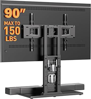 Perlegear PGTVS36 Universal Swivel TV Stand with Pegboard Storage