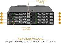 ICY DOCK ToughArmor MB998SP-B 8-Bay 2.5” SATA/SAS HDD/SSD Mobile Rack Enclosure for 5.25″ Bay — image 2