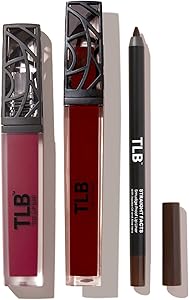 The Lip Bar Vegan Lip Kit - Straight Facts Lip Liner, Rich Auntie Liquid Matte Lipstick, Vixen Lip Gloss