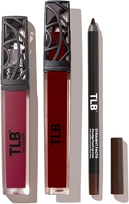 The Lip Bar Vegan Lip Kit - Straight Facts Lip Liner, Rich Auntie Liquid Matte Lipstick, Vixen Lip Gloss