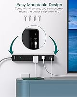 Addtam 15 Ft Surge Protector Power Strip with 6 Outlets and 4 USB Ports — image 8