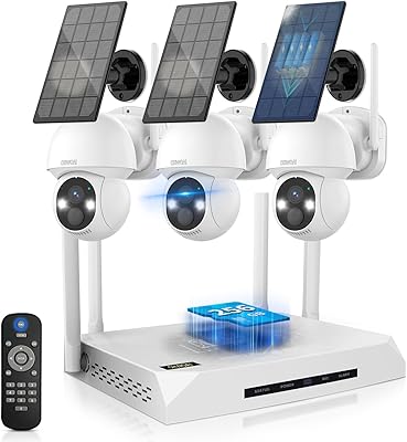 OHWOAI Solar Powered 4MP Wireless PTZ Camera System