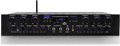 Pyle PTA66BT 6-Channel Bluetooth Stereo Amplifier