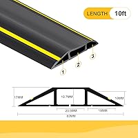 DGSL 20 Ft Heavy Duty Floor Cord Cover Cable Protector — image 2