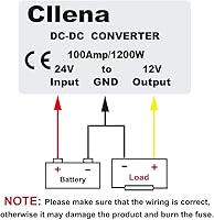 Cllena DC 24V to 12V 100A 1200W Waterproof Buck Transformer Power Supply — image 7