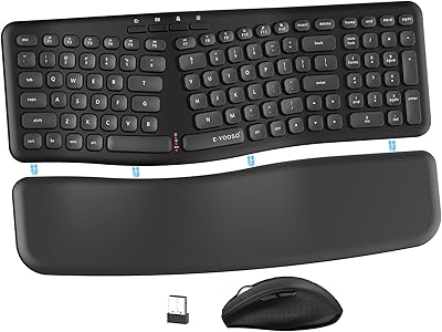 E-YOOSO Ergonomic Wireless Keyboard and Mouse Combo