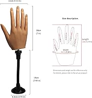 Tiebeauty Silicone Practice Hand for Acrylic Nails (Right Hand) — image 2