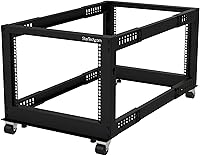 StarTech 4-Post 8U Mobile Open Frame Server Rack — image 1
