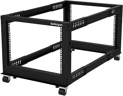 StarTech 4-Post 8U Mobile Open Frame Server Rack