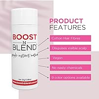 BOOST N BLEND Hair Fibers for Thinning Hair, Warm Cinnamon Brown (25g) — image 4
