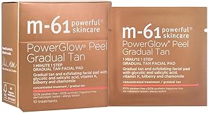 m-61 PowerGlow Peel Gradual Tan Exfoliating Facial Peel 10 Pack Review