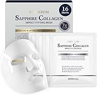 WELLDERMA Sapphire Collagen Impact Hydrogel Fitting Mask, 25g x 16 Sheets — image 1