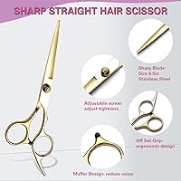 EOIFIV Hair Cutting Scissors Kit 11PCS Gold — image 3
