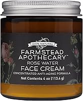 Farmstead Apothecary 100% Natural Anti-Aging Face Cream with Jojoba Oil, 4oz (Rose Water) — image 1