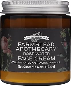Farmstead Apothecary 100% Natural Anti-Aging Face Cream with Jojoba Oil, 4oz (Rose Water) Review