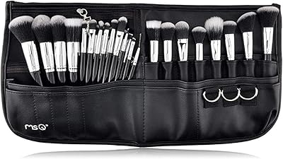 MSQ 29pcs Makeup Brush Set with Belt Waist Makeup Bag