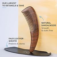 ZEUS Curved Sandalwood Beard Comb, 8 Inch — image 2